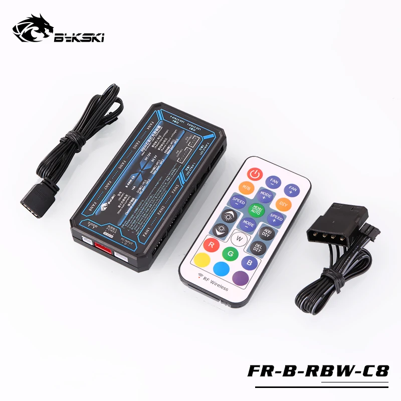 Bykski B-RBW-C8/FR-B-RBW-C8 полосы пропускания(5v 3pin) Системы Контроллер освещения 8+ 4 интерфейсов для Bykski для RBW Системы освещение