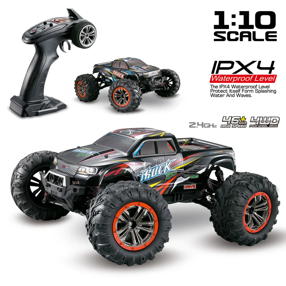 1/10 масштаб высокая скорость 46 км/ч 2,4 ГГц 4WD Радиоуправляемый большой футы автомобиль внедорожника RC автомобиль RTR