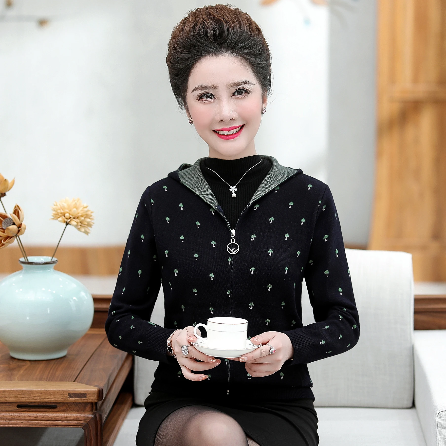 

2019 Women Sweater New Spring Autumn Women knitting Cardigan Korea Style Sweater Long Women Casual Knit Sweaters outwear coat