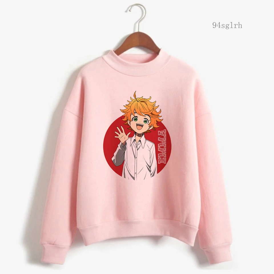 

Japanese Anime The Promised Neverland Hoodie Men Harajuku Streetwear Emma Norman Ray Cartoon Graphic Sweatshirt Unisex Tops Male