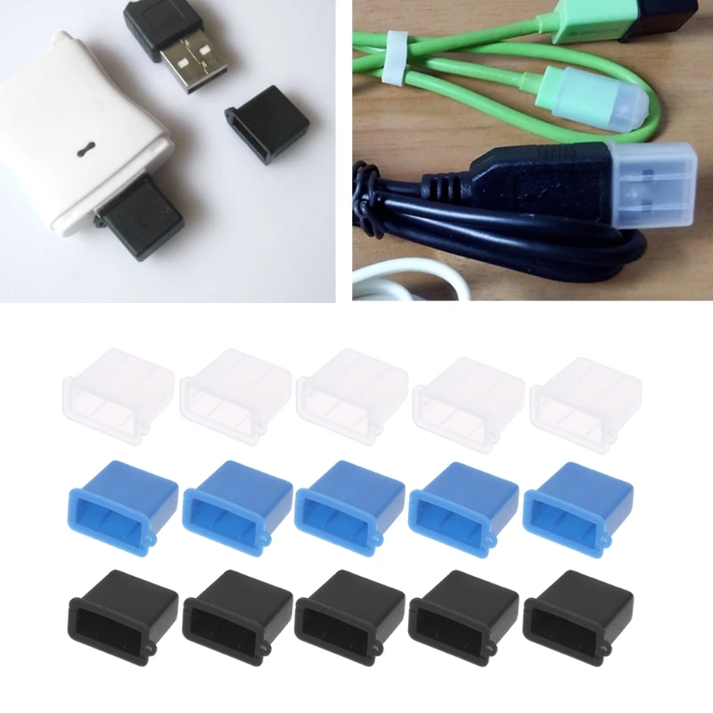 5Pcs USB Type A Male Anti Dust Plug Stopper Cap Cover Protector 10166 1