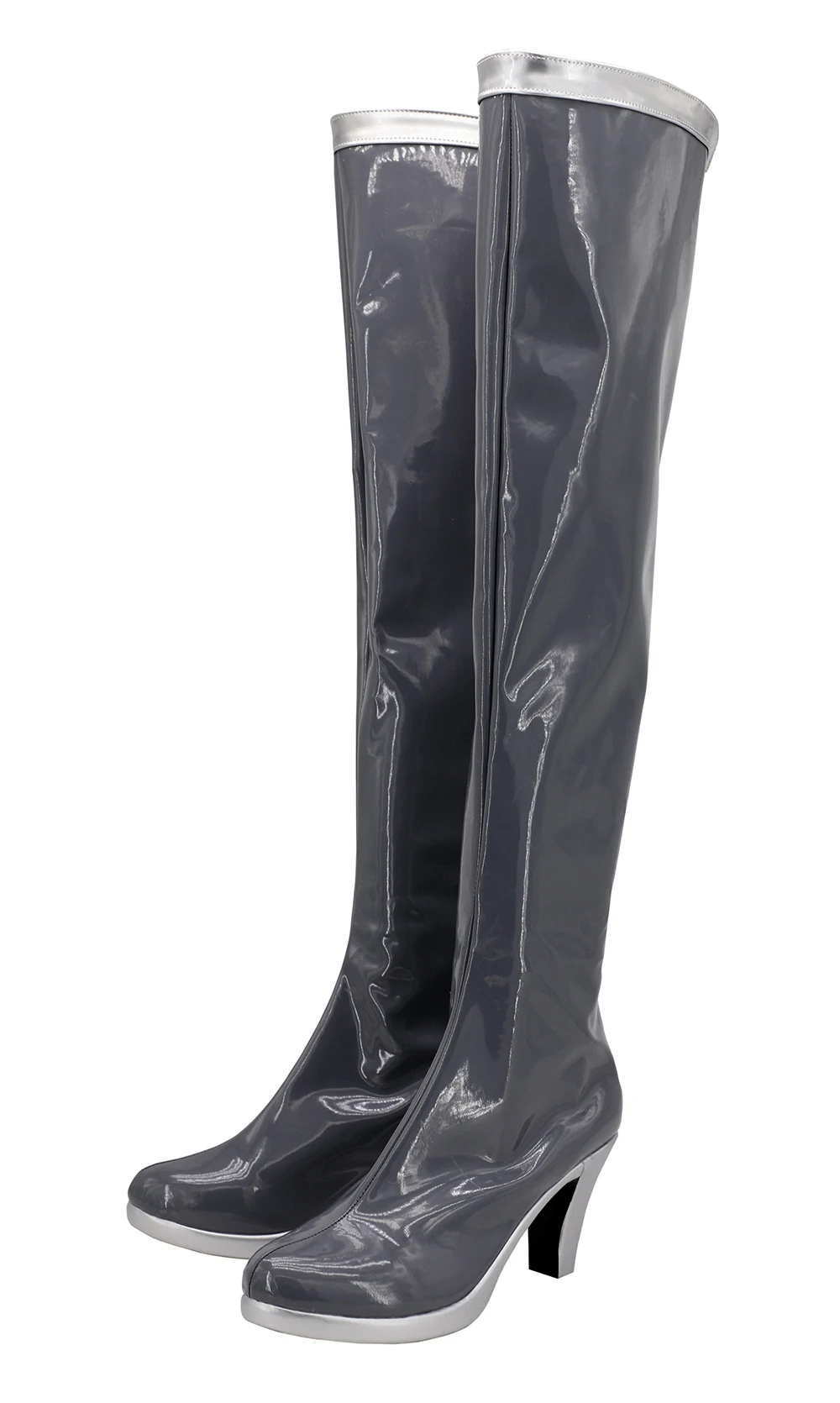 Fire Emblem Three Houses Hapi Cosplay Boots Grey High Heel Leather Shoes Custom Made (4)