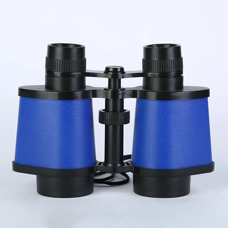 8x30mm Plastic Folding Binocular Compact Camouflage Blue Telescope Kids Children Outdoor Sport Travel Hiking Toy