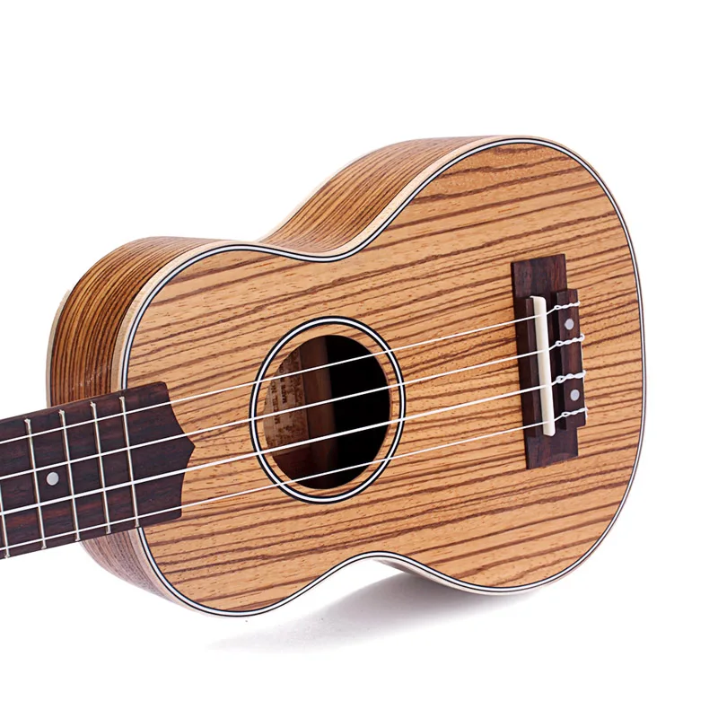 Мини Размер 21 дюймов укулеле Zebrawood 4 струны портативный акустический инструмент подарок G66