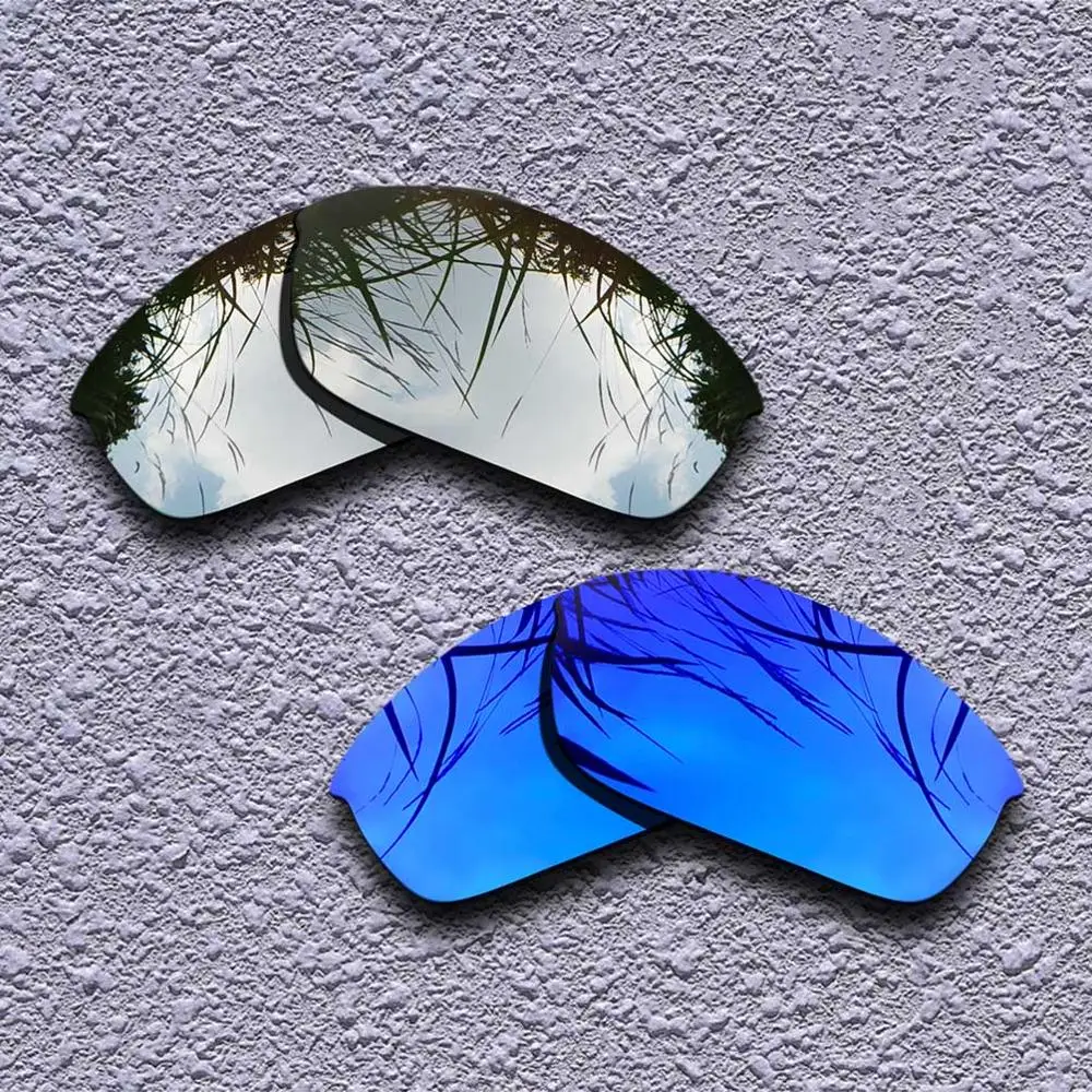 Silver-Purple 2 пары Поляризованные замена линз для Oakley Бронежилет солнечные очки к куртке-несколько вариантов - Цвет линз: Silver-Purple