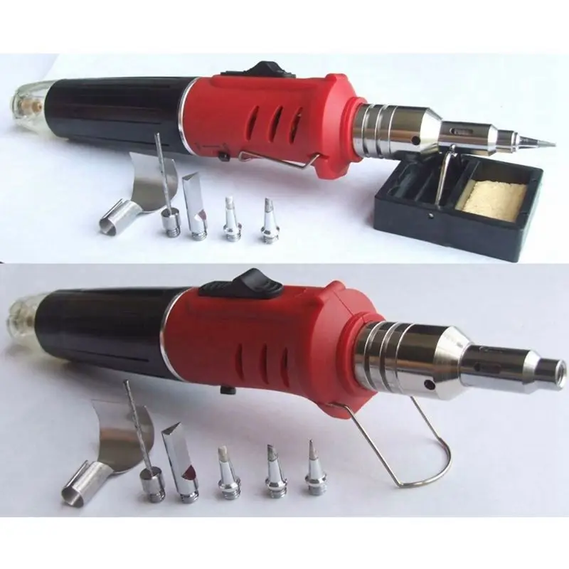 10 in 1 Professional Butane Gas Soldering Iron Kit Cordless Welding Torch Solder Tool Kit