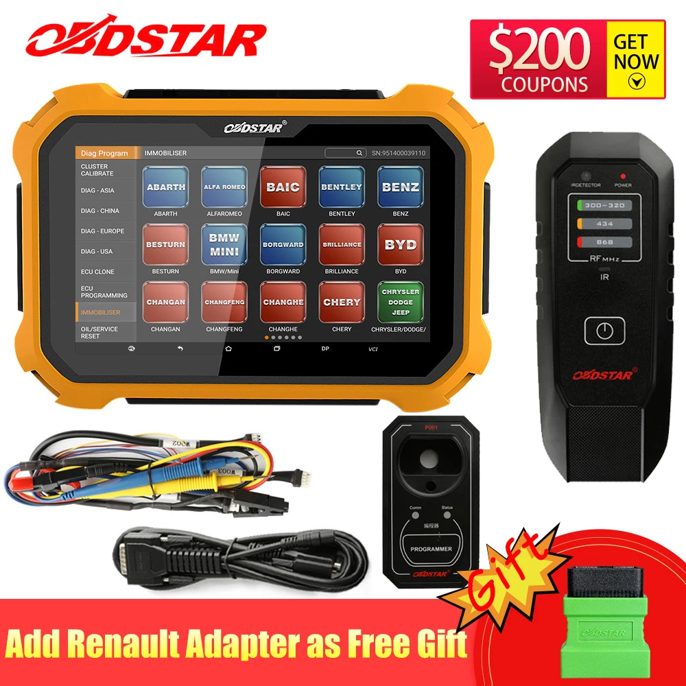 OBDSTAR X300 DP плюс Auto Key Программист пробег Регулировка Инструмент иммобилайзер Master Key OBD2 автомобильной сканер инструмент ЭБУ клон