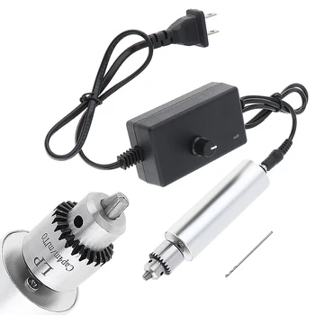 

DC 3V-24V Electric Hand Drill Motor Rotary Tool with JTO Chuck and Adjustable Power Adapter for Plastic Wood Hole Tools