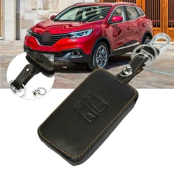 

Car Key Cover Auto Leather With Keychain Protector For Renault Captur Megane Parts