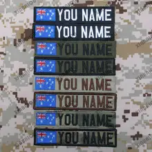 Вышивка на заказ патч флаг Австралии пользовательское имя нашивка-лента крюк и петля Мультикам зеленый ACU черный AU FG Tan