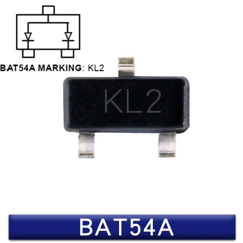 Schottky diode 100pcs/lot BAT54C KL3 BAT54S KL4 BAT54 KL1 BAT54A KL2 SOT23