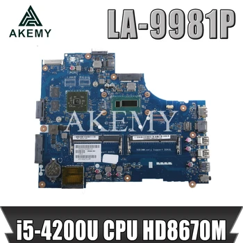 

AKEMY VBW00 LA-9981P motherboard For DELL 15R 3537 5537 Laptop motherboard i5-4200U CPU HD8670M original Test mainboard