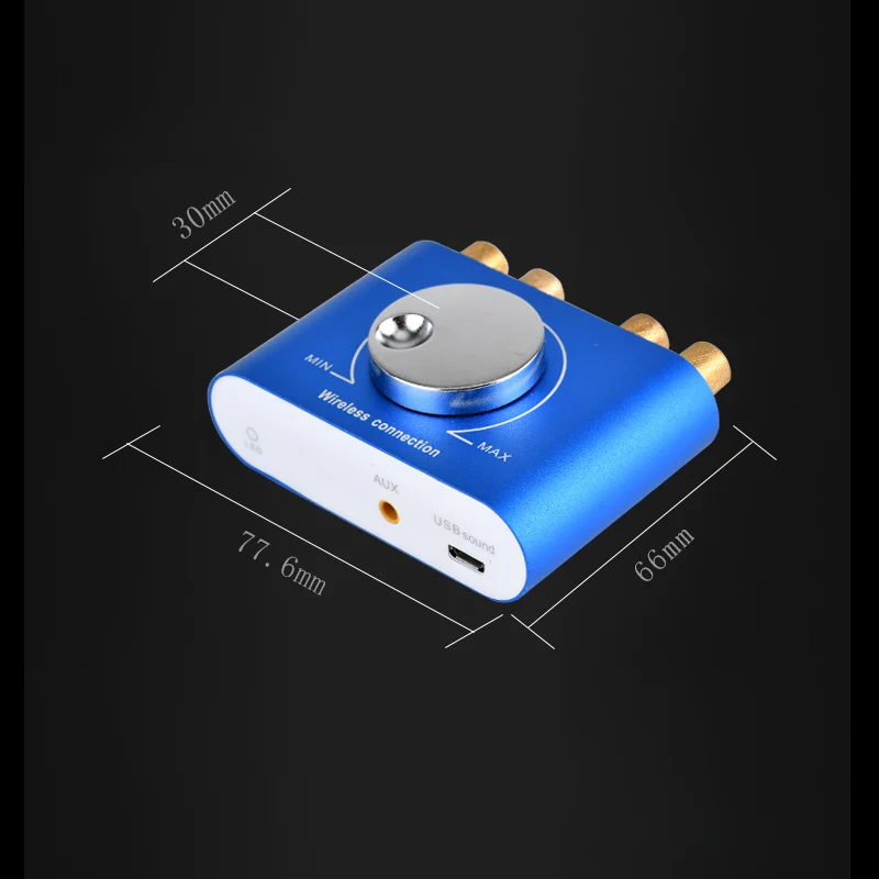 Мини-настольные Аудио Цифровые усилители Bluetooth 4,2 усилитель Hi-Fi стерео 2,0 канальный мини-усилитель 60 Вт* 2 домашний кинотеатр AUX Bluetooth