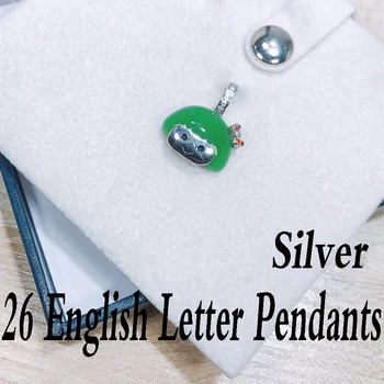 

High Quality 925 Silver Exquisite Pendant 26 English Letters Silver A-z, Please Contact Customer Service For The Real Picture
