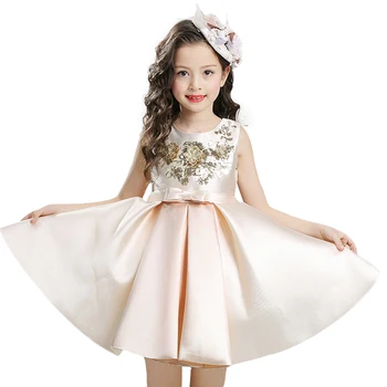 

Girls Dress Mesh Pearls Children Wedding Christmas Party Dresses Kids Evening Ball Gowns Formal Baby Frocks Clothes for Girl