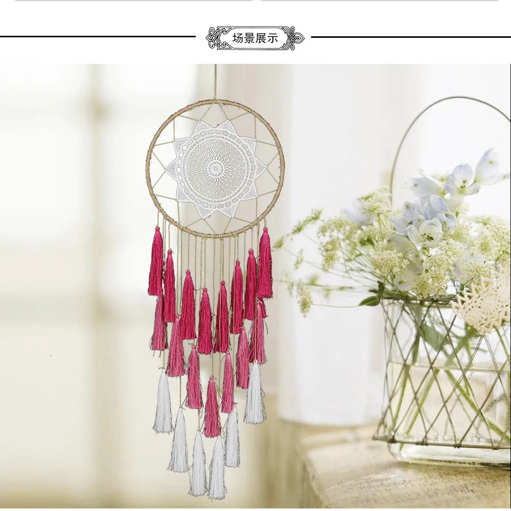 MS7028 New Style Three Layer Tassels Dream Catcher Pendant Rope Retro Home Decoration Dreamcatcher Door Decoration Pendant