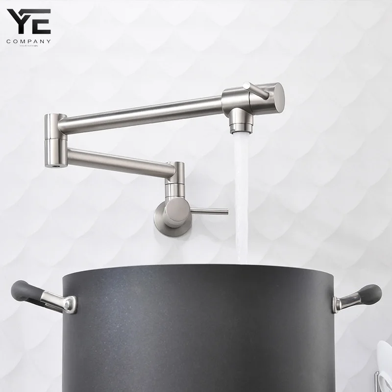 

Kitchen faucet 360 degree rotary single cold sink dishwasher with faucet insertion wall switch faucet folding double handle 0013