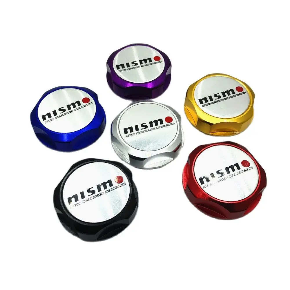 Car Luxury Chrome Nismo Racing Oil Filler Cap Fuel Tank Cover Aluminum Alloy Fit For 350Z 370Z Almera Juke 1Pcs