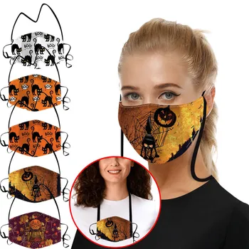 

5pcs Adult Fashion Mouth Masks for Protection Face Mask Washable Reusable Earloop Mask Outdoor Convenient Hanging neck mask