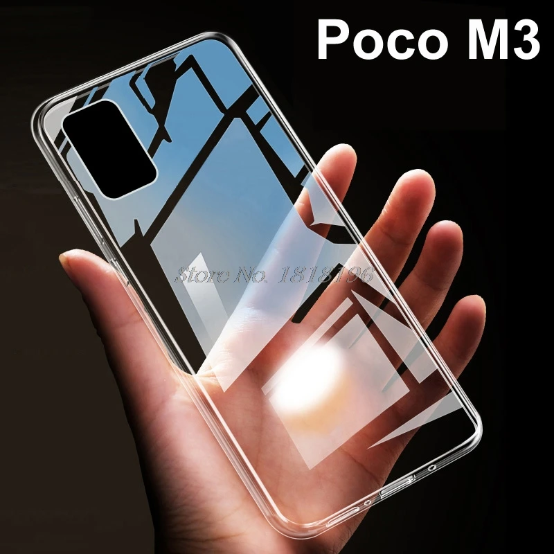 Чехол для Xiaomi Poco M3 X3 NFC Защитный Мягкий силиконовый чехол из ТПУ телефона Poko Little