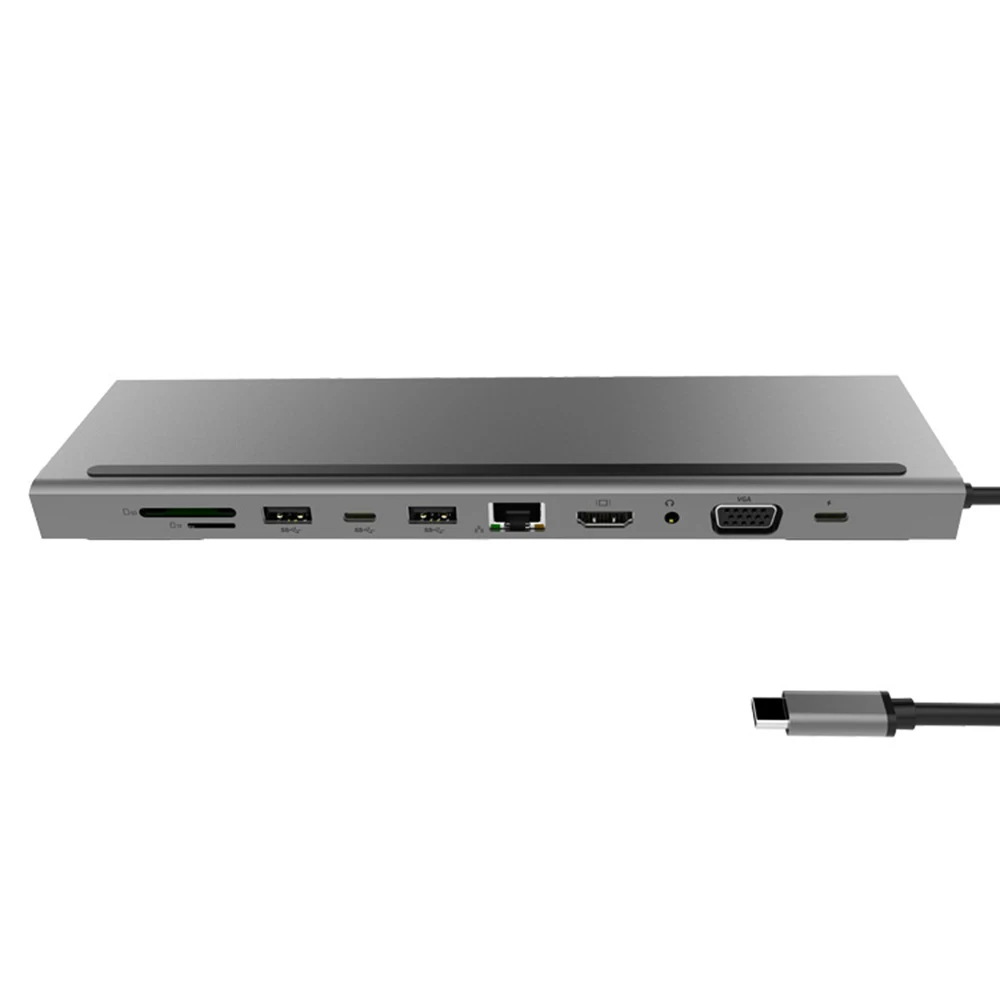 Концентратор USB type C-3,0 USB-HDMI RJ45 usb-хаб для MacBook Pro Аксессуары USB разветвитель Мульти 10 портов type C концентратор USB-C