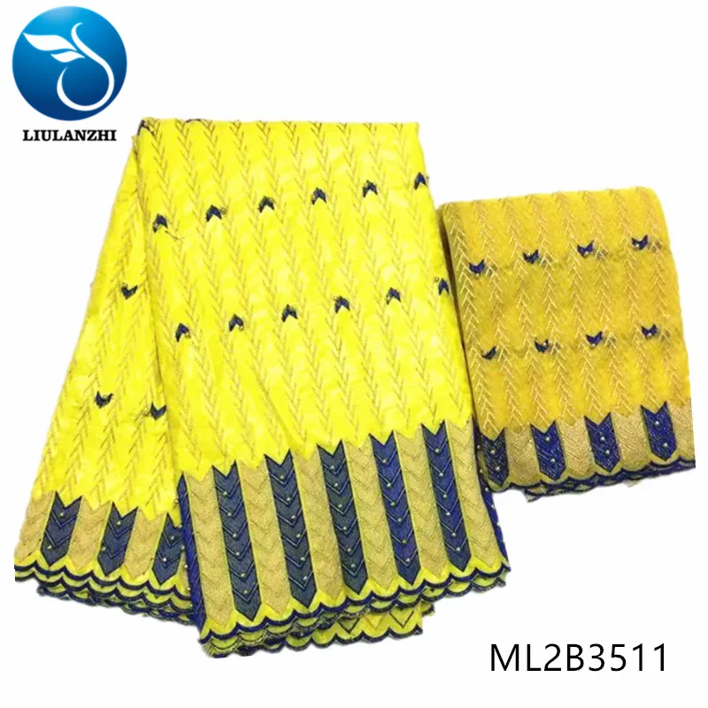 ML2B3511 LIULANZHI Нигерия Базен кружевная ткань для платья новое поступление Базен riche с бисером вышивка riche getzner ткань 7 ярдов ML2B35 - Цвет: ML2B3511