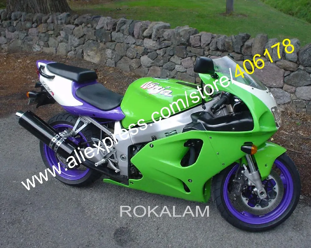 Для Kawasaki NINJA ZX7R ZX-7R 96-03 ZX 7R 1996 1997 1998 2003 1999 2000 2001 2002 фиолетовый зеленый комплект