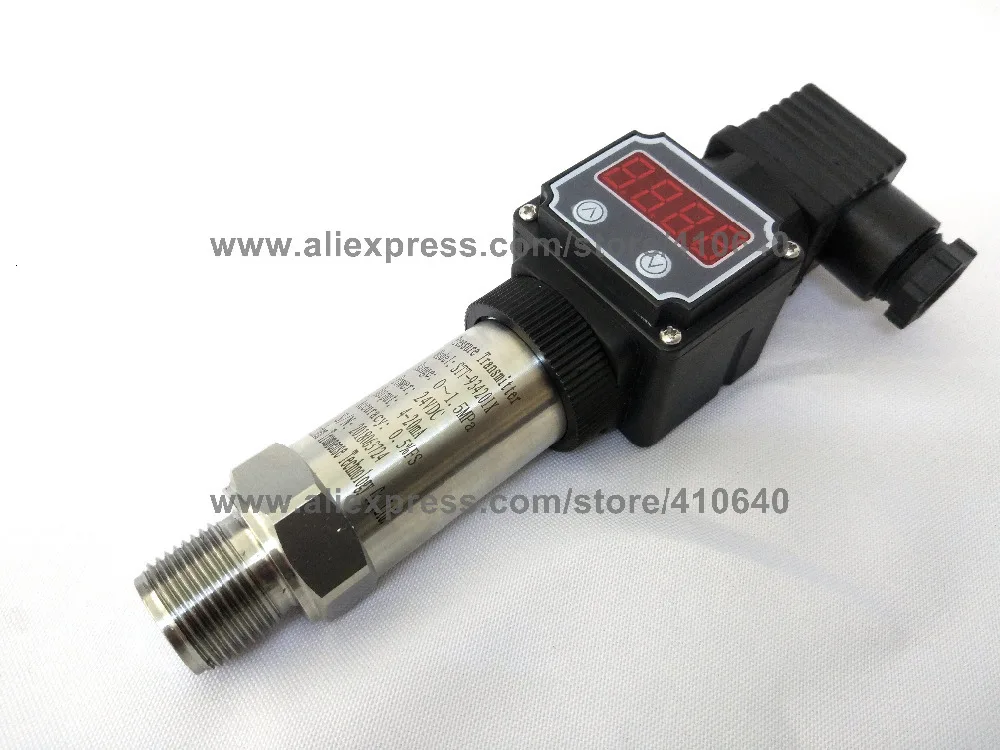 Датчик давления от 4 до 20mA DC24V M20x1.5 светодиодный диффузный кремниевый цифровой дисплей 1,5 МПа 0.5% точность другой диапазон доступен