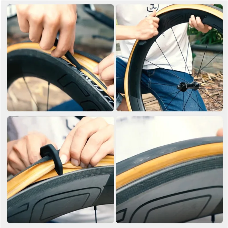 1 шт Велосипедное колесо шиномонтажный рычаг изогнутый велосипед шины ремонтные инструменты-карабины черный