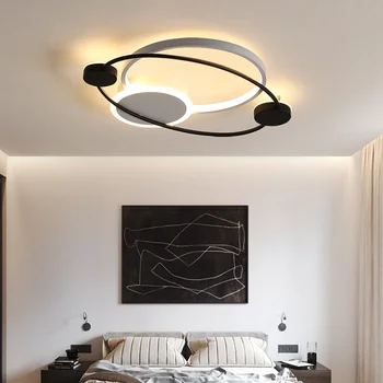 

Modern Ceiling Lights LED Lamp For Living Room Bedroom Study Room White black color surface mounted Ceiling Lamp Deco AC85-265V