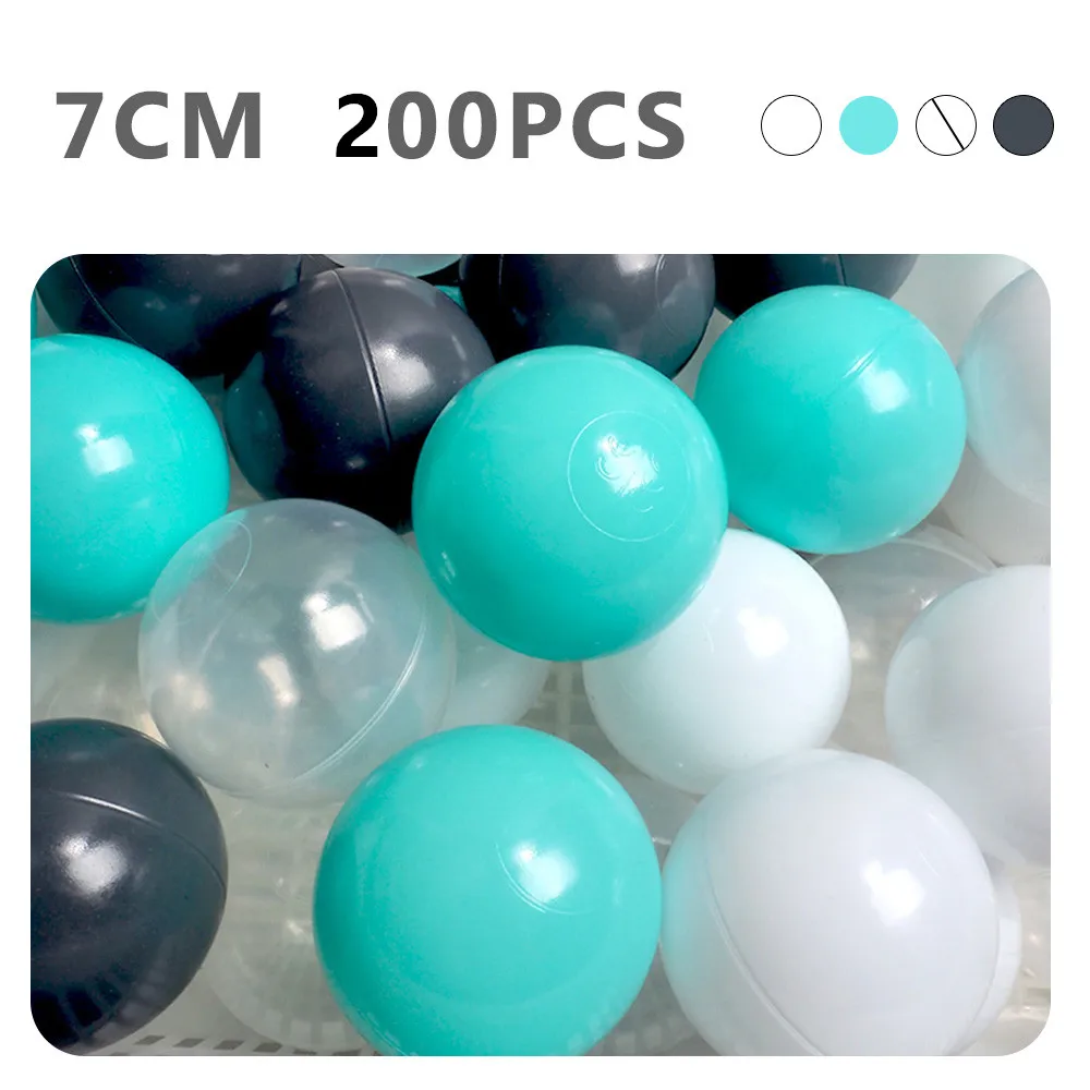 200 шт мячи для сухого бассейна, красочный мячик, мягкий пластиковый Океанский мяч, игрушка для купания, водный бассейн, Океанский волнистый шар, забавный подарок для улицы - Цвет: WJ3709C