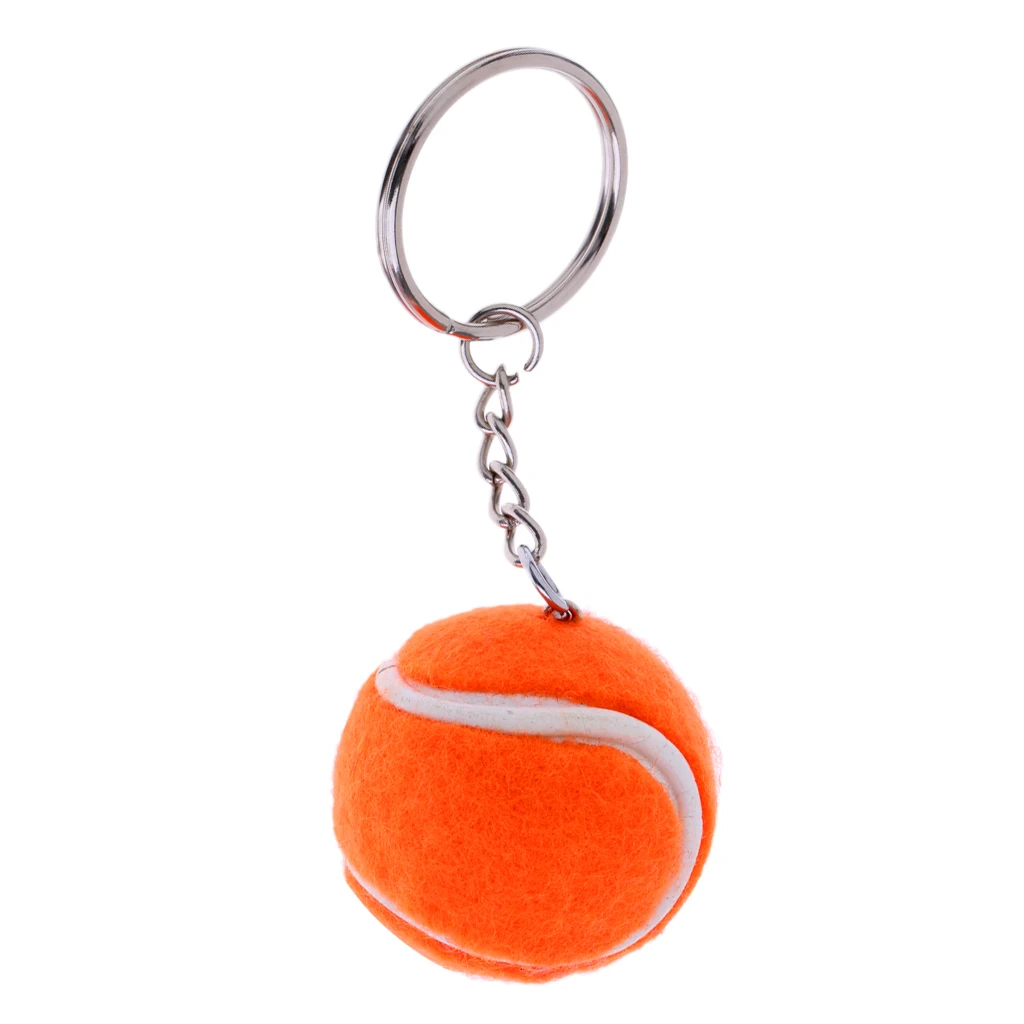 Novelty Mini Tennis Ball Key Chain Keychain Metal Key Ring Keyring for bag backpack Key Chains