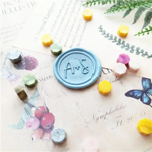 DIY двойной буквы по индивидуальному заказу Name комплект именной, буква/герметизирующий материал/свадебный набор восковых печатей с приглашения на заказ Конверт Карты