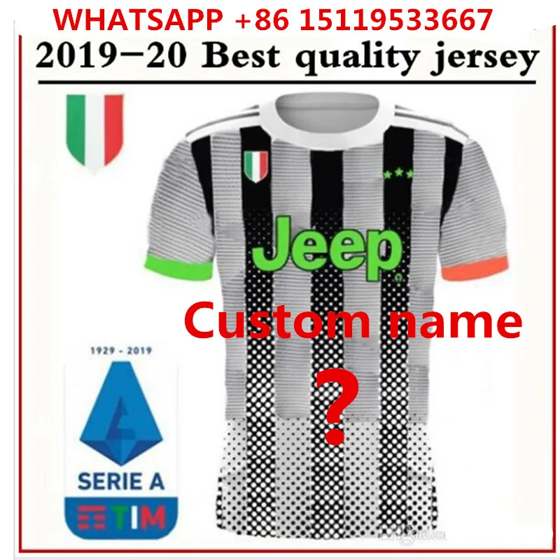 Новинка 19/20 juve Футбольная Футболка BUFFON Dybala DE LIGT Ramsey Emre Can Ronaldo Mandzukic Kean Футбольная Футболка для взрослых майки - Цвет: shirt