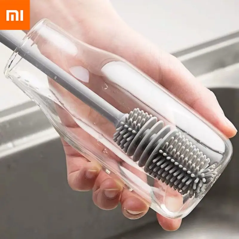 Силиконовая щетка Xiaomi для чашек скребок инструмент мытья кухни чистки стаканов с