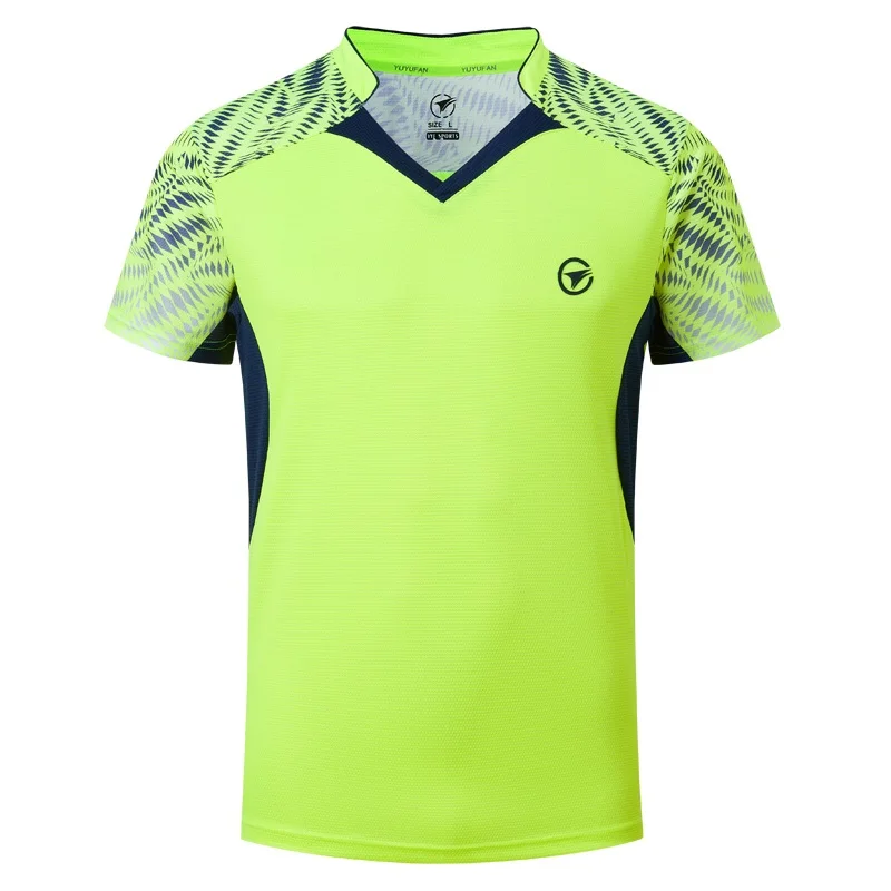 Man 1 shirt Новые рубашки с коротким рукавом для бадминтона для мужчин/женщин, настольные теннисные майки, спортивные рубашки для бега, спортивные топы для фитнеса A131 - Цвет: Man 1 shirt