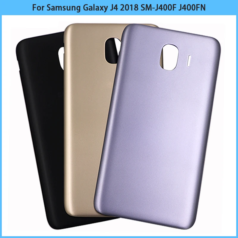 

New For SAM Galaxy J4 2018 SM-J400F J400FN J400DS J400 Plastic Battery Back Cover Rear Door J400 Battery Housing Case Replac