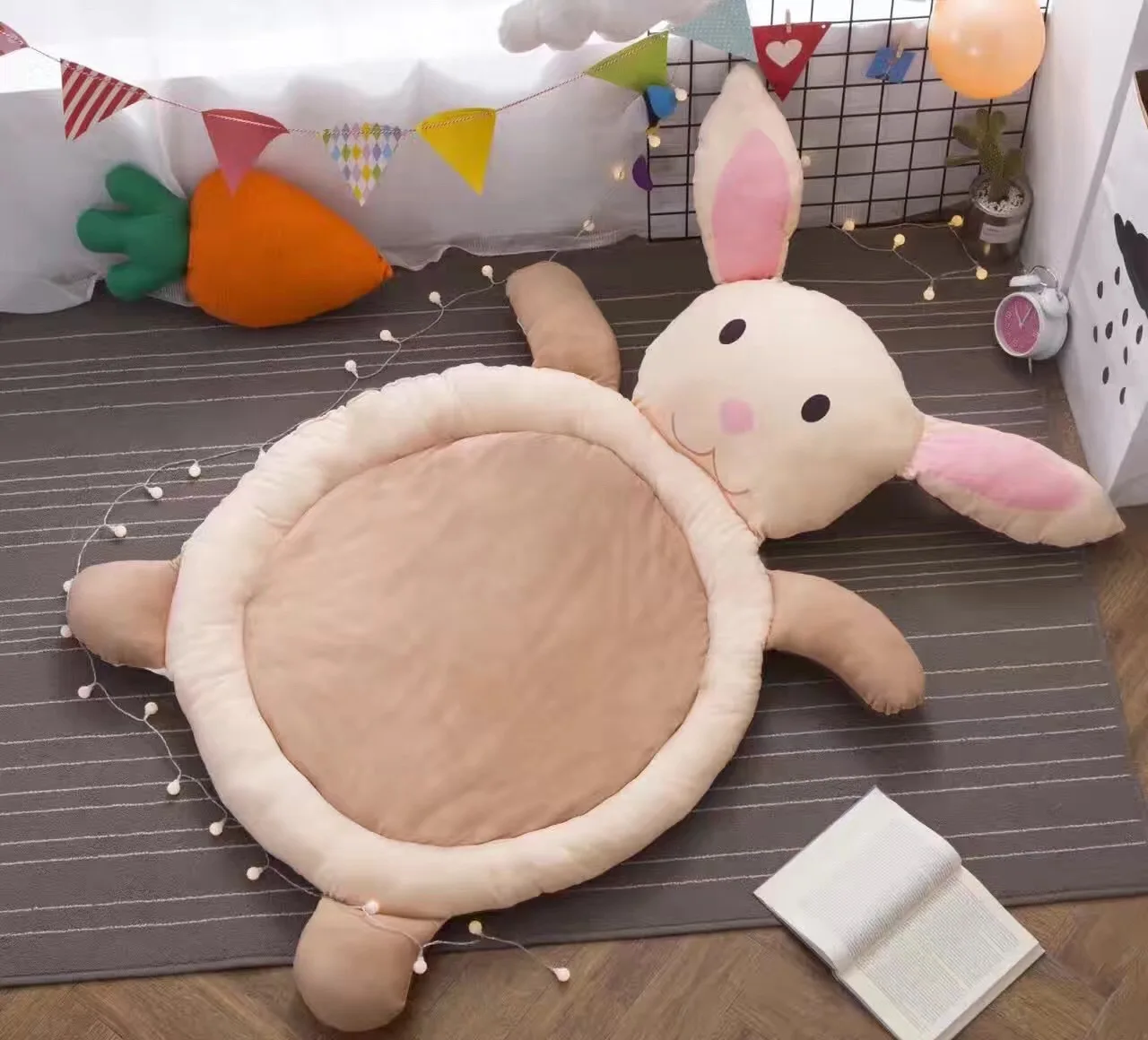 Игровой коврик мультфильм животных Детская мозаика новорожденных ползание младенца одеяло хлопок Круглый Пол коврик, мат для Детская комната Декор - Цвет: 20
