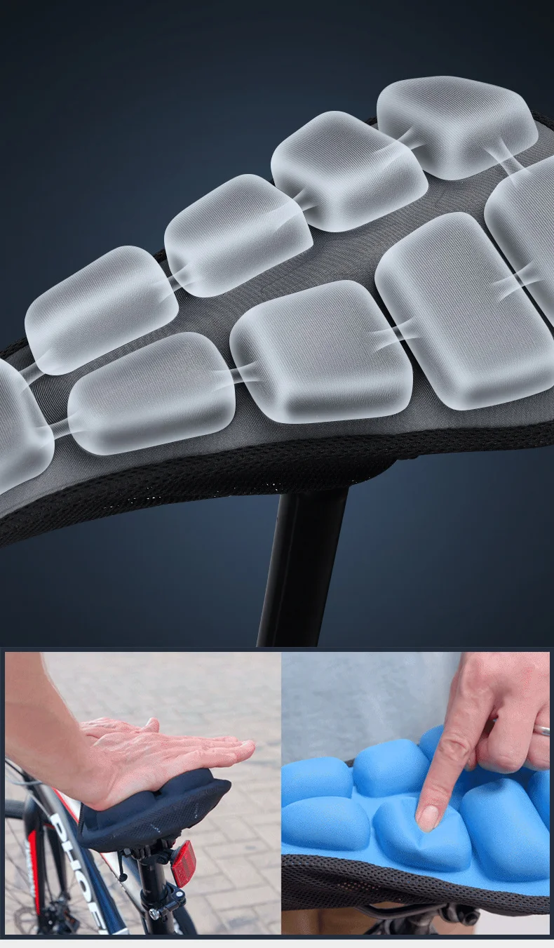 ROCKBROS Coussin de siège de vélo rembourré en gel pour
