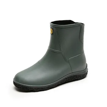 

Spring Autumn Man rain boots 2020 Fashion Set foot waterproof Wear-resistant non-slip Comfortable Warm Women Ankle fishing boots