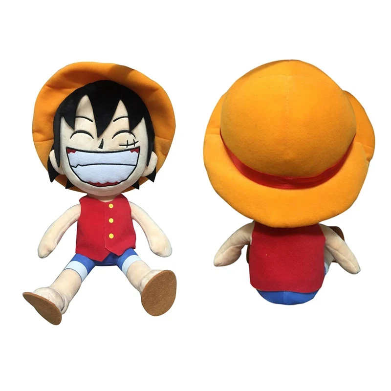 New 28 Cm Cartoon Anime One Piece Figure Plush Doll Toy Straw Hat Laugh Luffy Figures Plush Toys For Children Kids