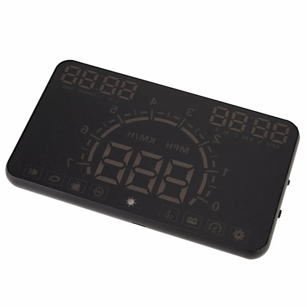 Универсальный 5," Авто HUD Дисплей с OBD2 и EUOBD Интерфейс превышение скорости Предупреждение лобовое стекло проектор Системы