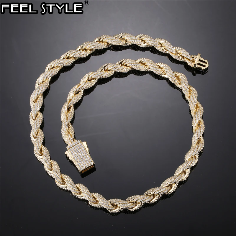 Hip Hop 8MM Bling AAA CZ Cubic Zirconia 