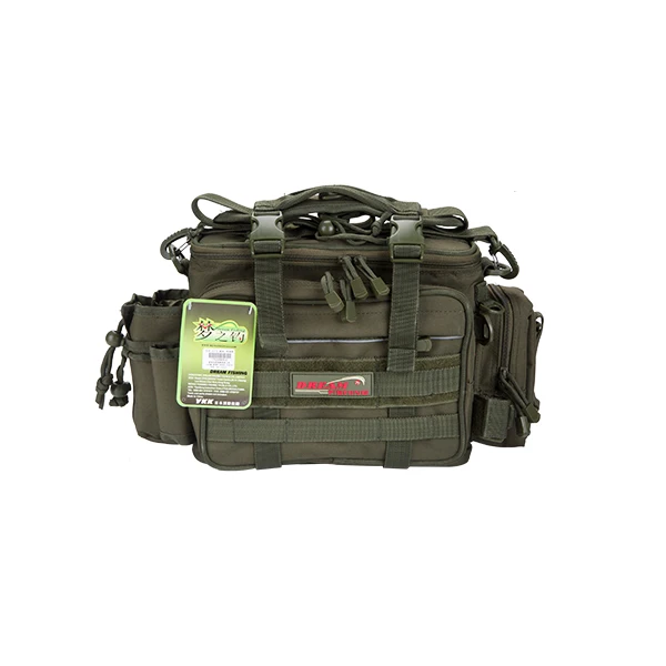 GREEN Dream Fishing мультифункциональная сумка для рыболовства 36*18*23 см большая емкость 1200D нейлон водонепроницаемый YKK сумка на плечо сумки для хранения инструментов - Цвет: GREEN