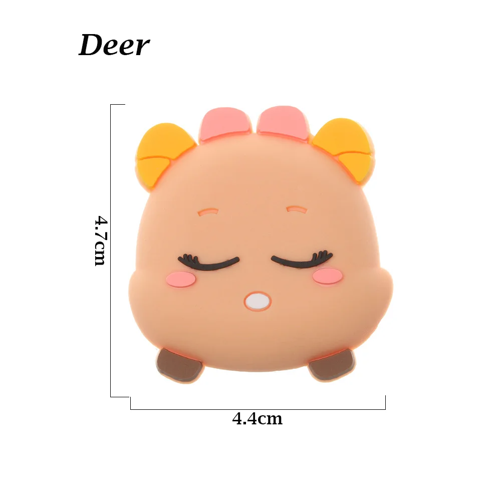 deer Силиконовая дверная ручка краш-коврик Мультяшные Животные форма защитные ударные рельсы коврик Бесшумная Дверь Задняя накладка настенные буферные наклейки - Цвет: deer