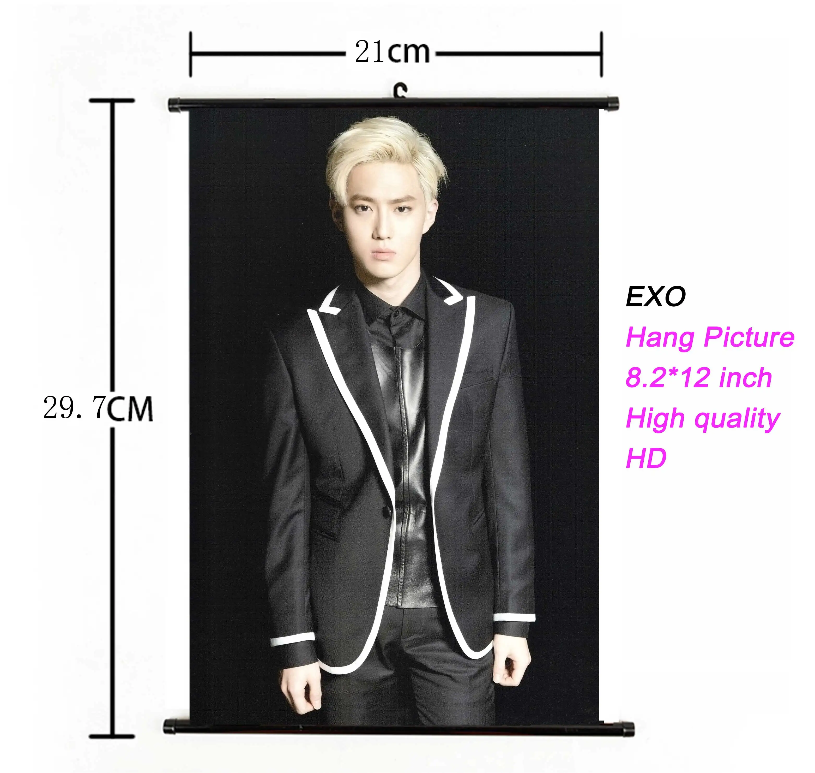 58 K-pop EXO альбом Висячие картины фото плакат ткань 21*30 см Высокое качество Kpop EXO Висячие Плакаты для поклонников Подарочная коллекция - Цвет: 58