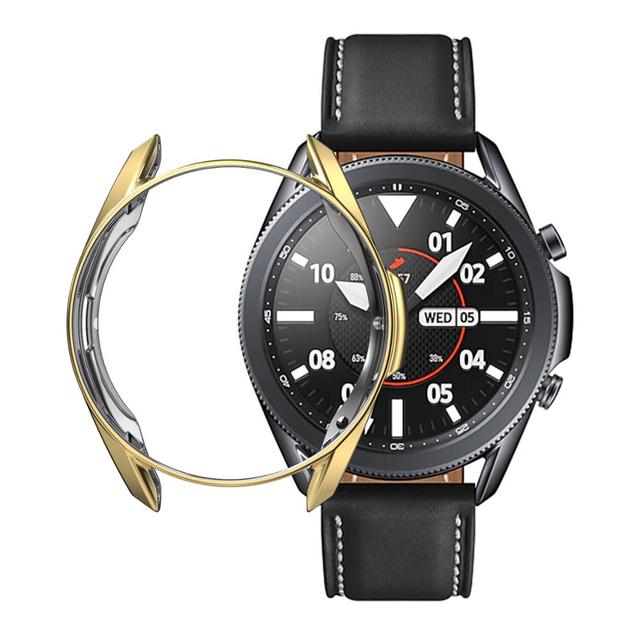 For Samsung Galaxy watch 3 45mm 41mm samrtwatch Soft Plated TPU bumper 41 45 mm smart watch Protector Cover Accessories