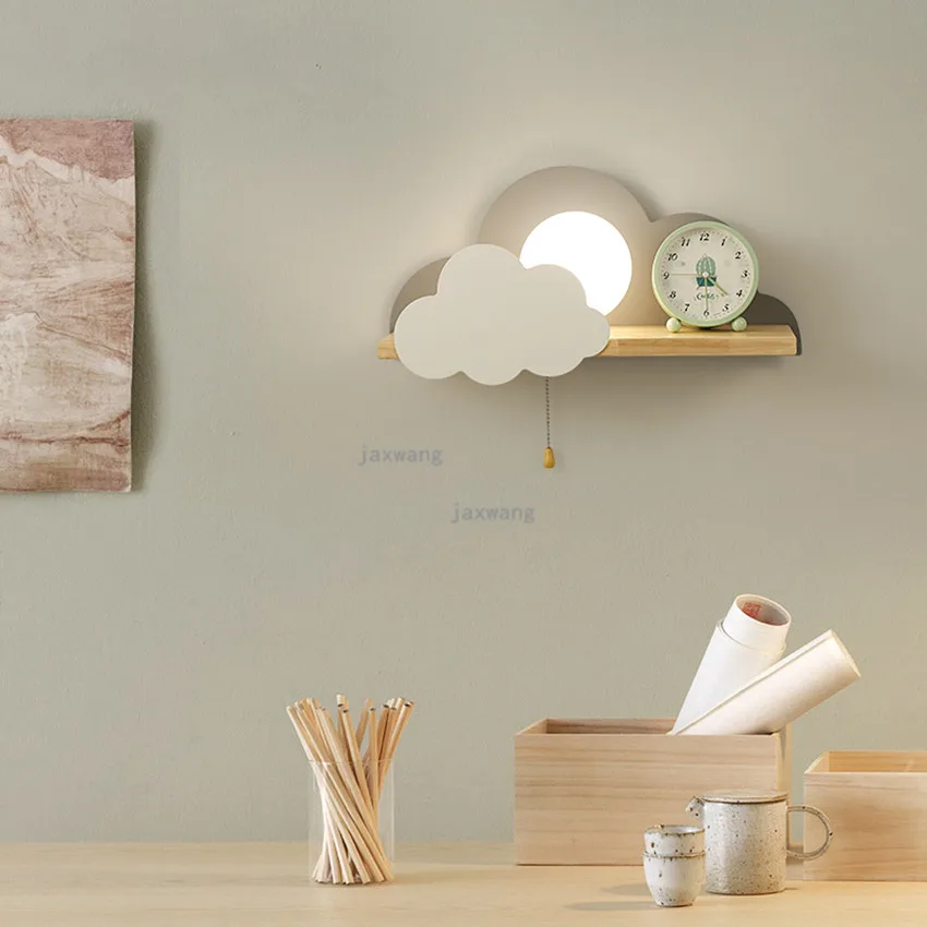 Nordic Macaron LED Glass Wall Lamps Beside Bedroom Light Fixtures Modern Children Room Cloud Wall Lamp Stairs Wall Light Sconces
