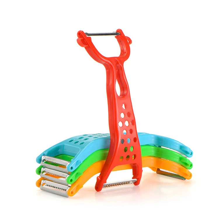 Kitchen Special Peeler Multi-function Plastic Stainless Steel Double-head Peeling Tool Easy to Use Fruit and Vegetable Peeler