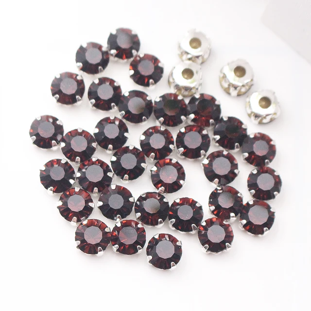 Promotion SS12-SS40 Crystals Claw Cup Rhinestone shiny strass stones metal base Fabric beads Craft Top Rhinestones For Clothes amethyst